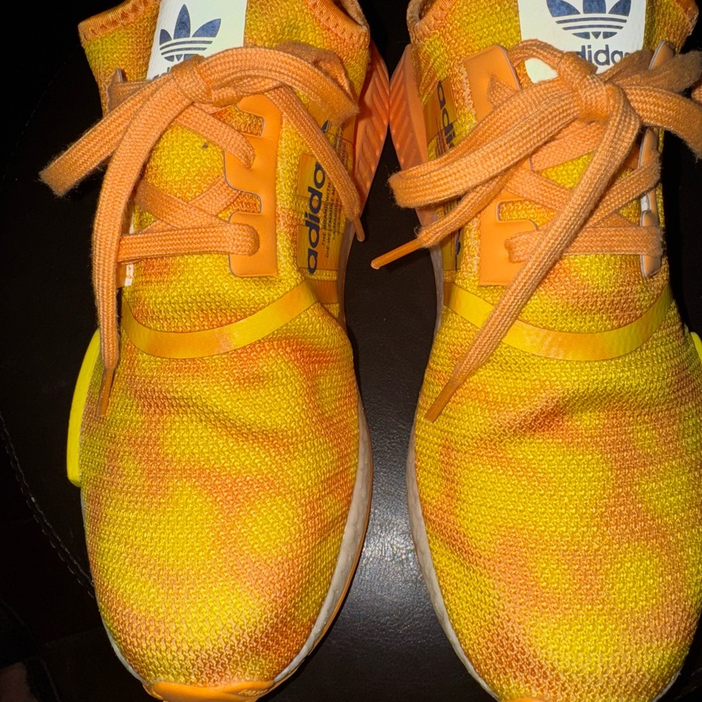 Adidas unisex Vibrant Orange and Yellow Sneakers